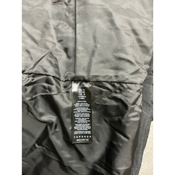 Topshop Women's Tie Detail Puffer Jacket Size 8 - Picture 9 of 9